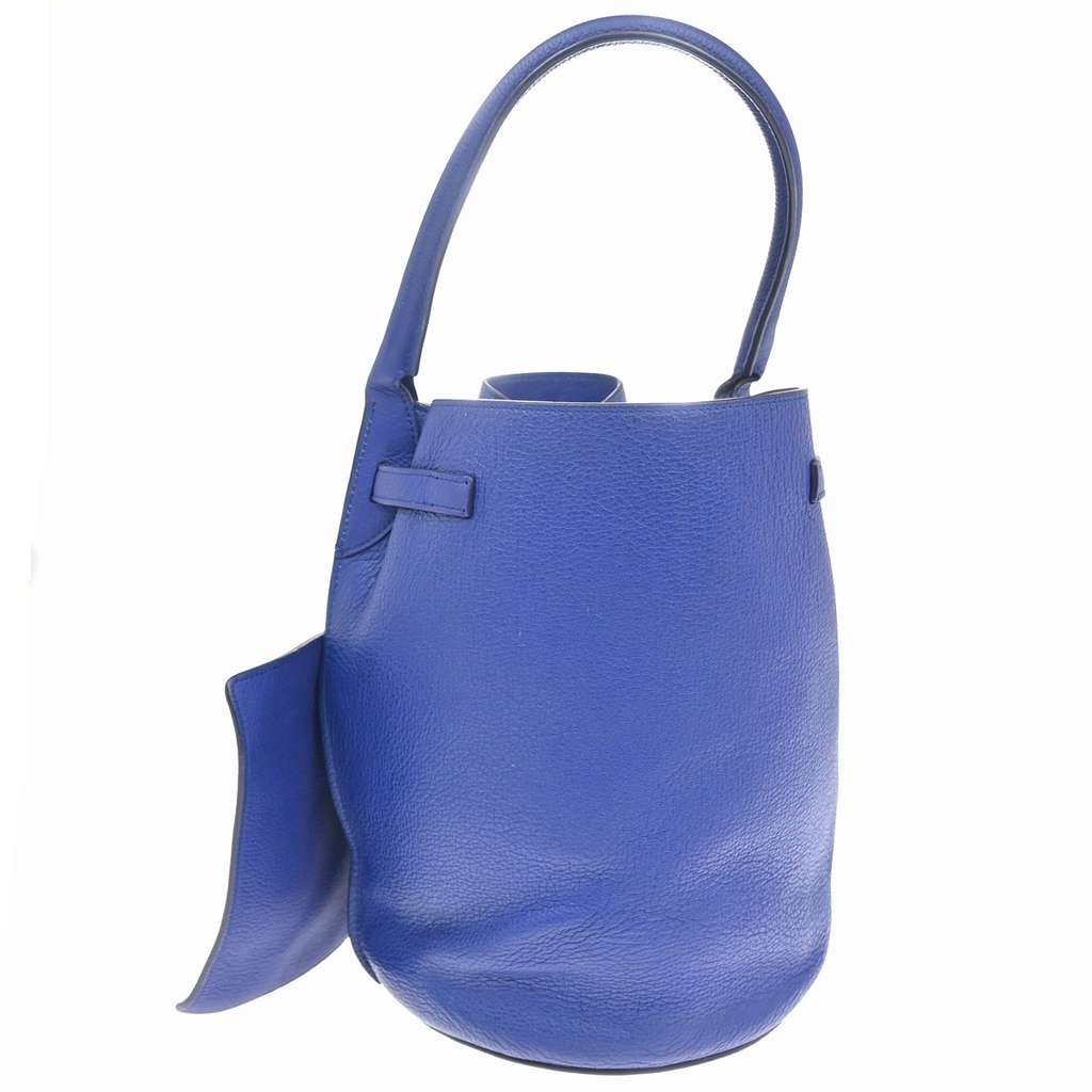 Celine Big Bag Bucket Blue Leather Good condition - Back View