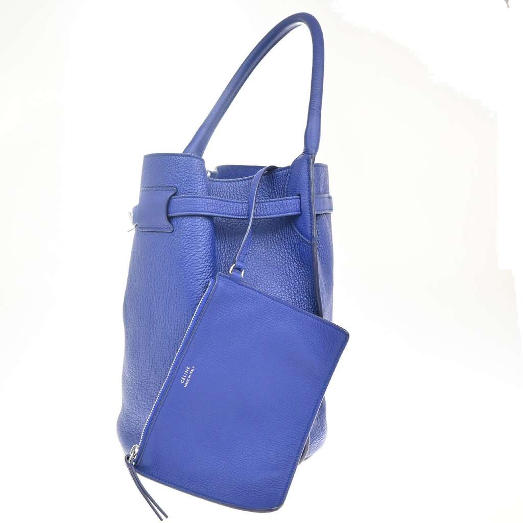 Celine Big Bag Bucket Blue Leather Good condition - Inside View