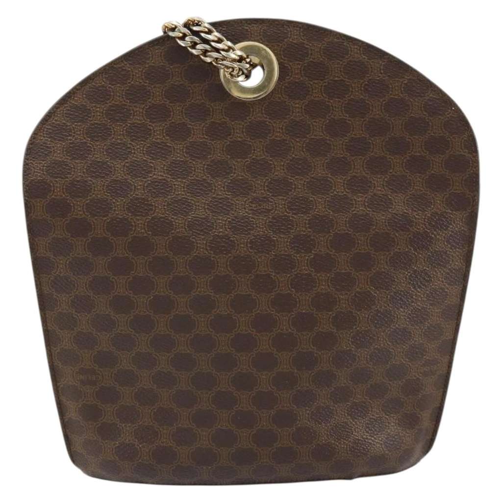 Celine Vintage Macadam Shoulder Bag Brown Good condition - Back View