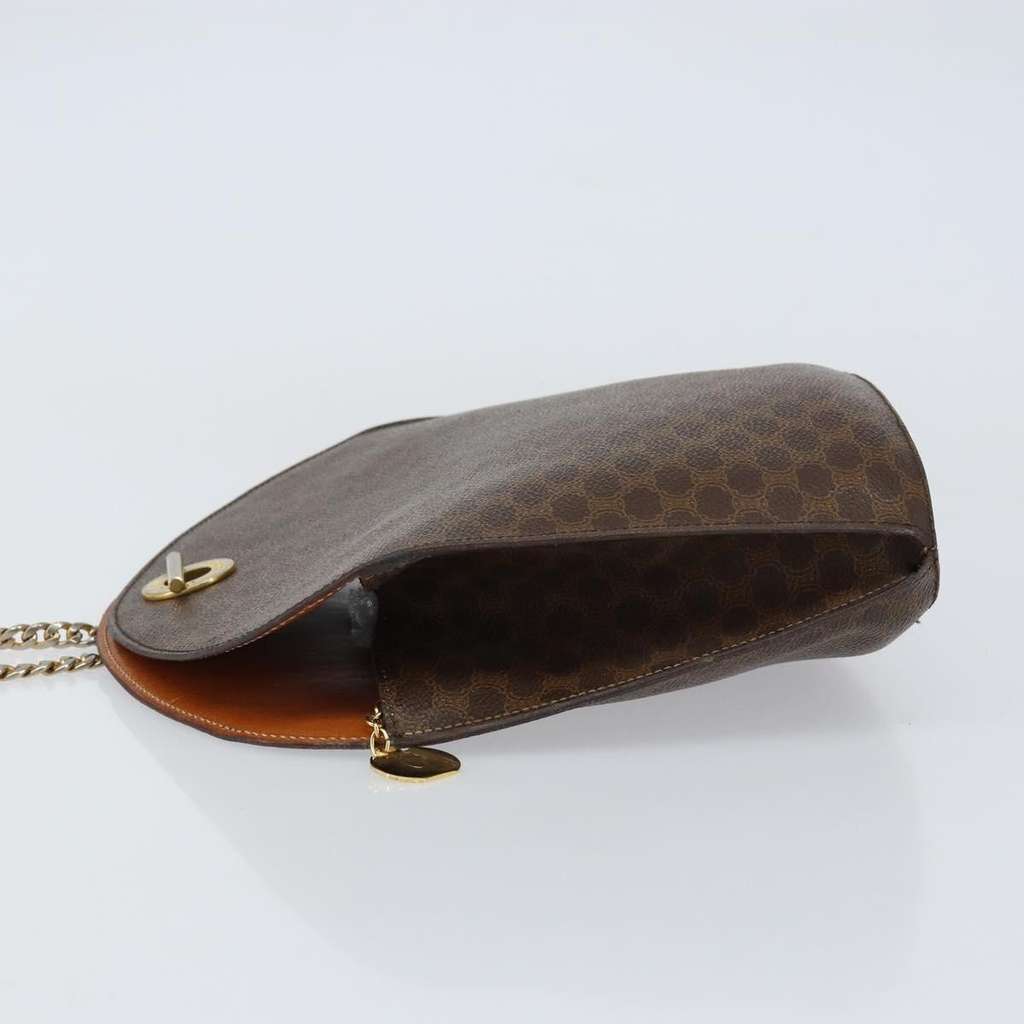 Celine Vintage Macadam Shoulder Bag Brown Good condition - Model View