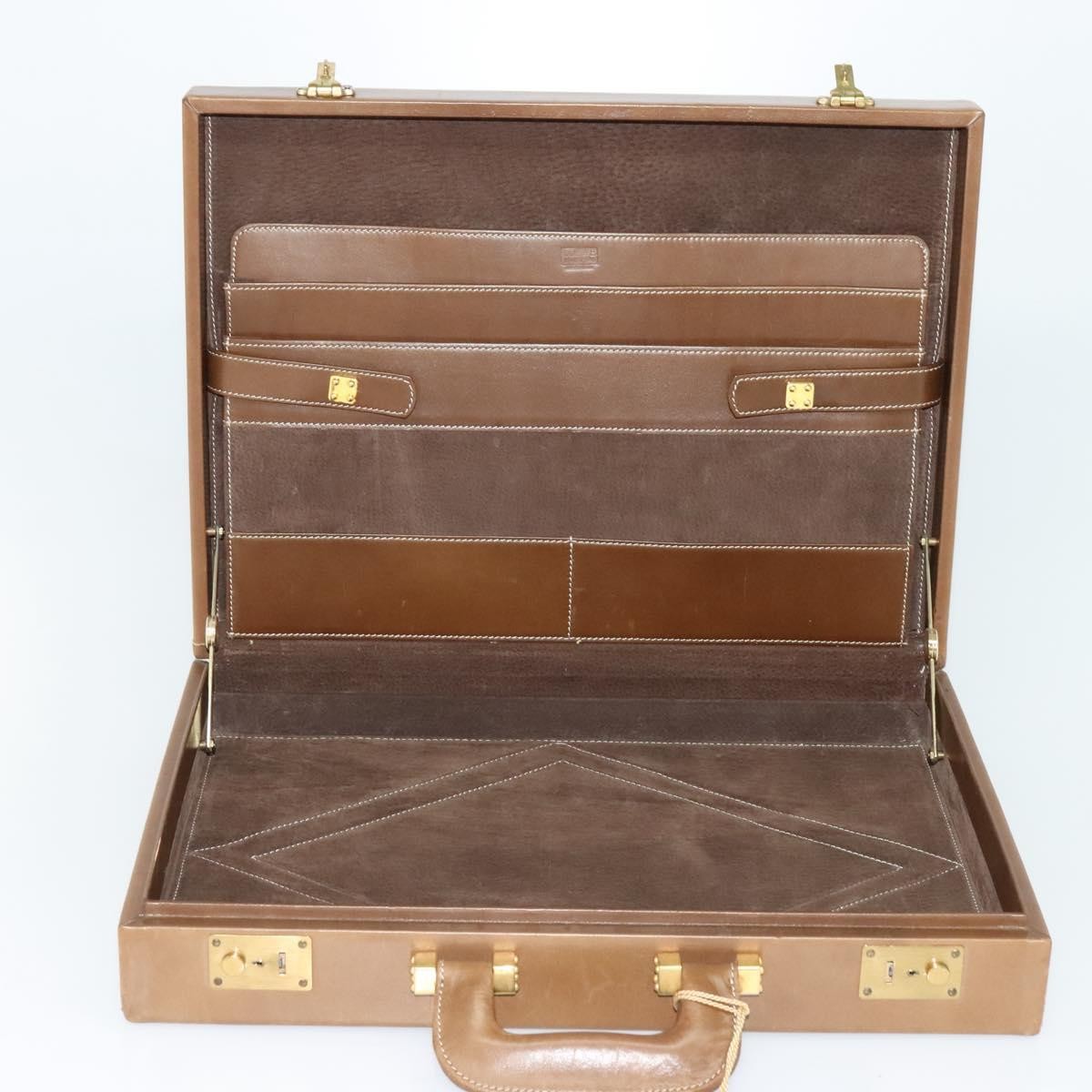 Loewe Anagram Business Beige Leather Good condition - Box View