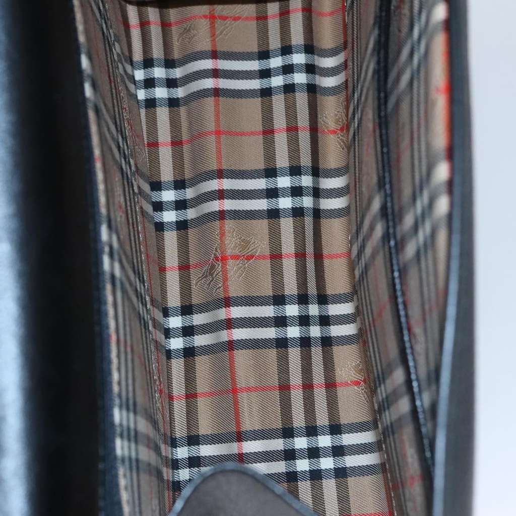 Burberry Vintage Handbag Black Leather Good condition - Box View