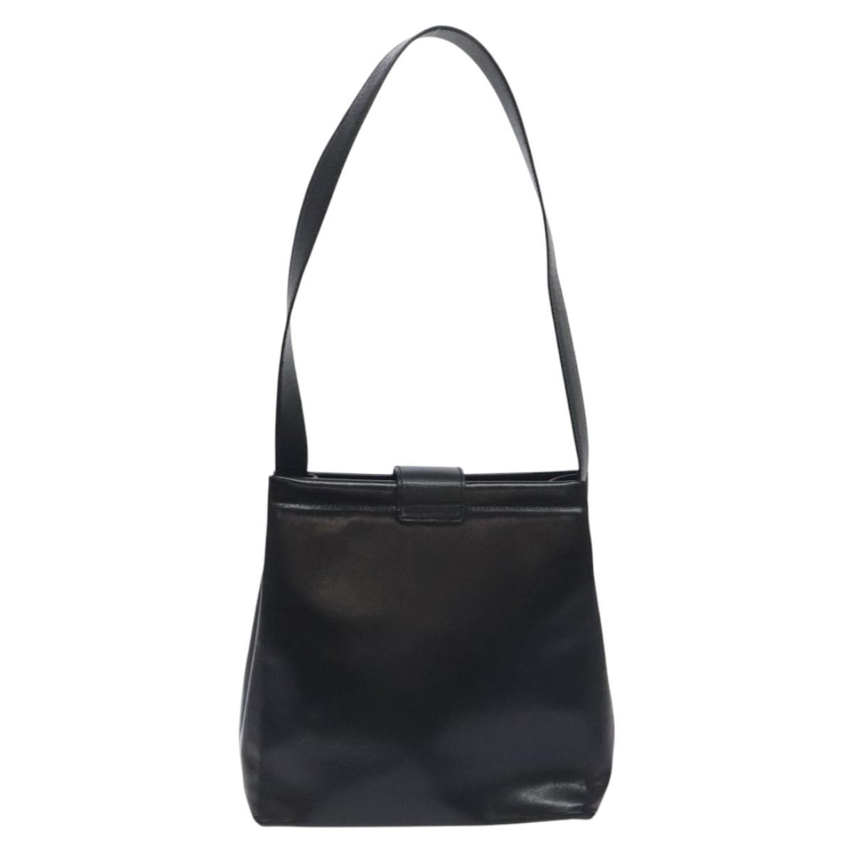 Salvatore Ferragamo Vala Shoulder Bag Black Leather Good condition - Back View