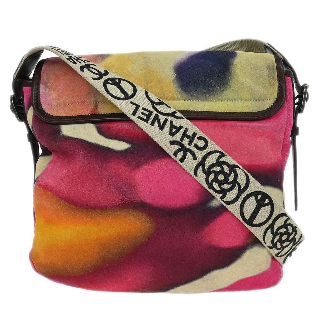 Chanel Flower Power Messenger Bag Other Suede Good condition - Back View
