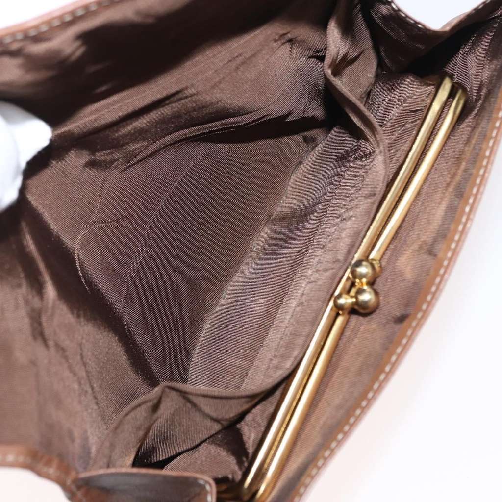 Christian Dior Vintage Honeycomb Flap Wallet Beige Canvas Good condition - Box View