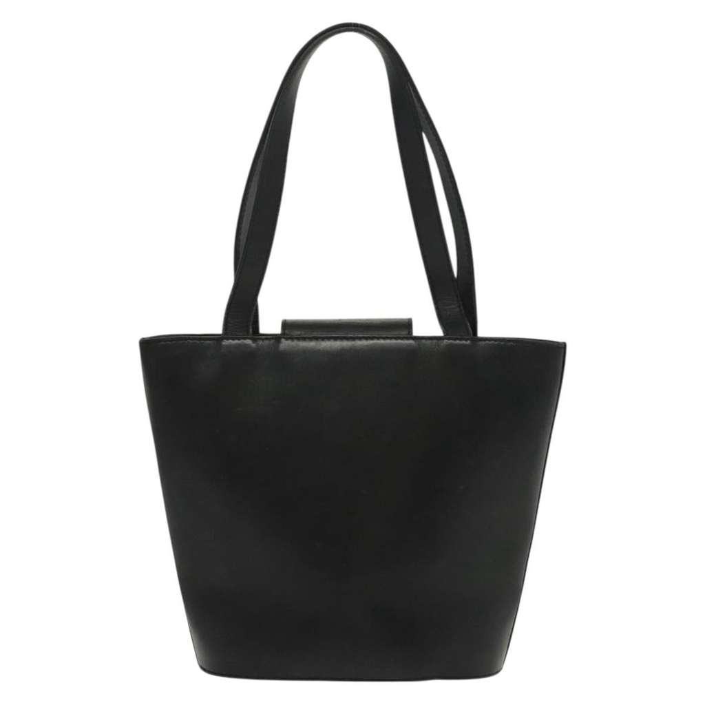 Salvatore Ferragamo Vintage Handbag Black Leather Good condition - Back View