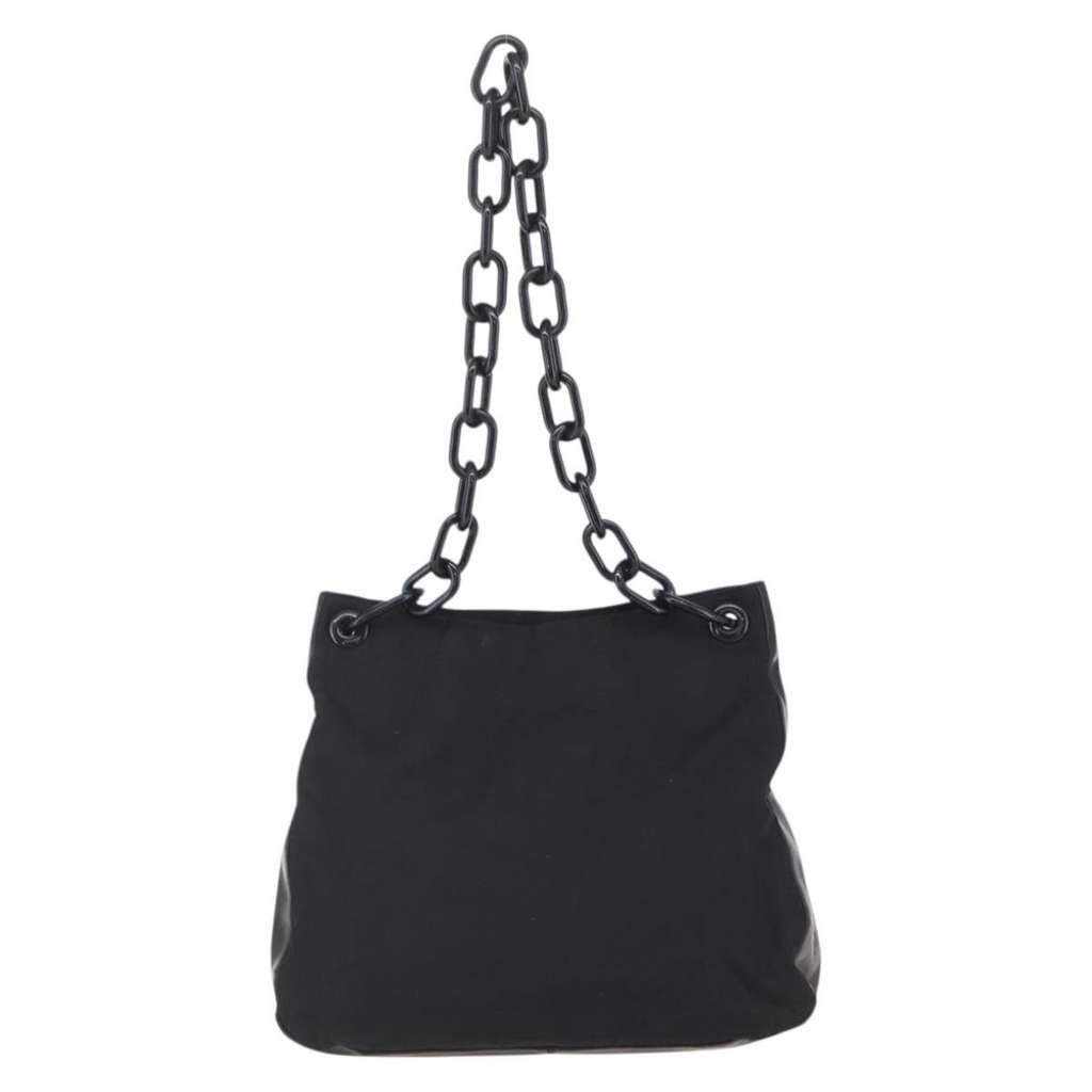 Prada Chain Shoulder Bag Black Good condition - Back View