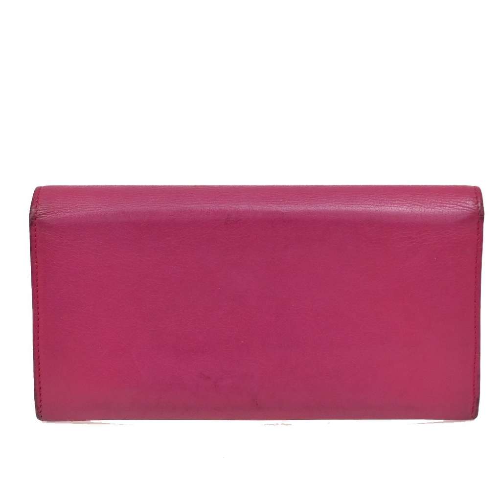 Saint Laurent Belle de Jour Flap Wallet Pink Leather Good condition - Back View