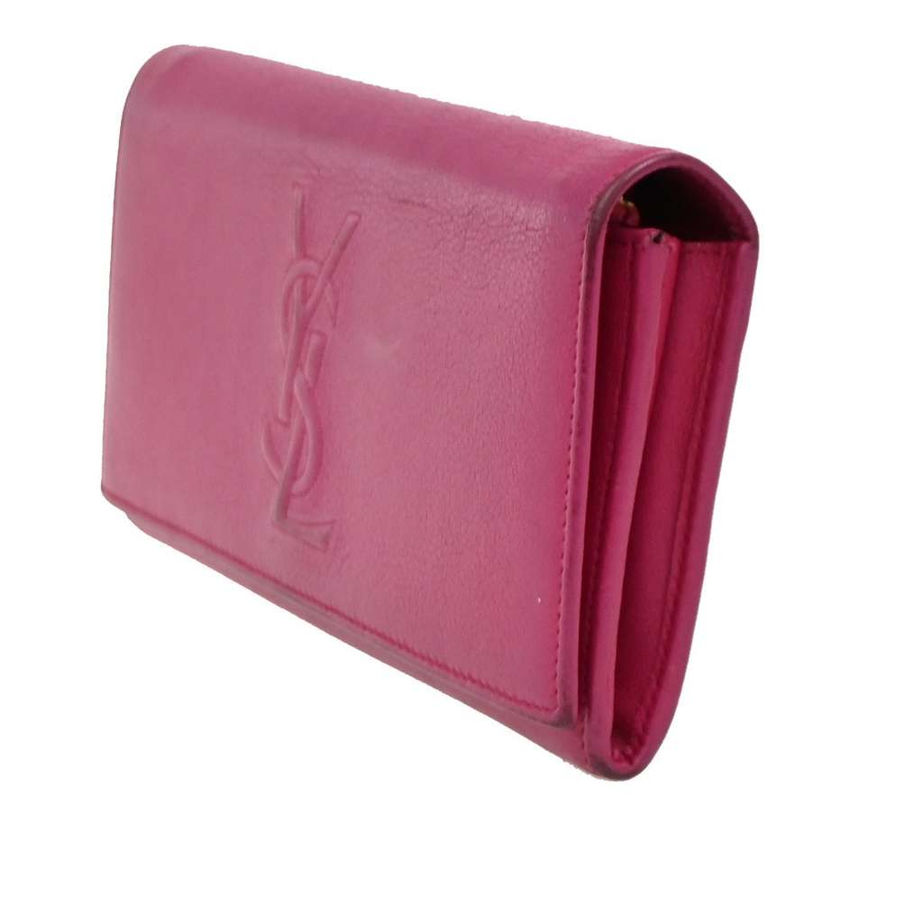 Saint Laurent Belle de Jour Flap Wallet Pink Leather Good condition - Inside View