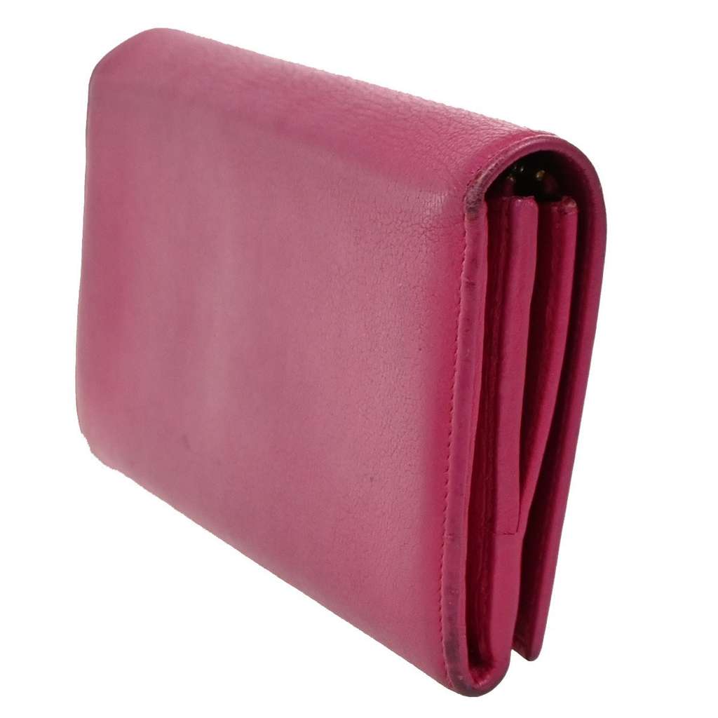 Saint Laurent Belle de Jour Flap Wallet Pink Leather Good condition - Model View