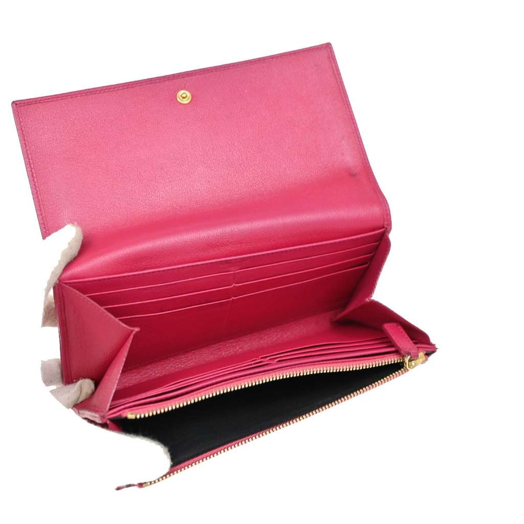 Saint Laurent Belle de Jour Flap Wallet Pink Leather Good condition - Box View