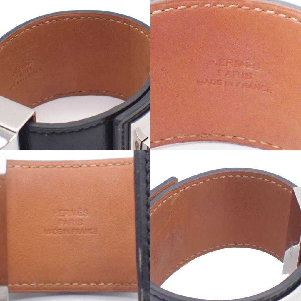 Hermès Collier de Chien Bracelet Black Leather Good condition - Box View