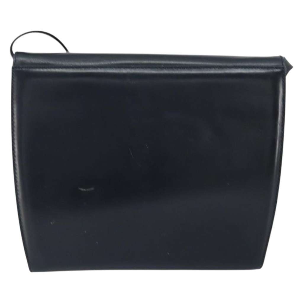 Salvatore Ferragamo Gancini Shoulder Bag Black Leather Good condition - Back View