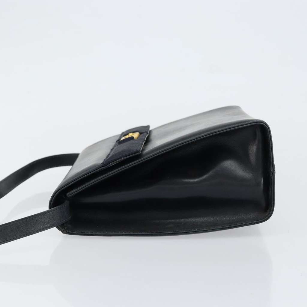 Salvatore Ferragamo Gancini Shoulder Bag Black Leather Good condition - Model View