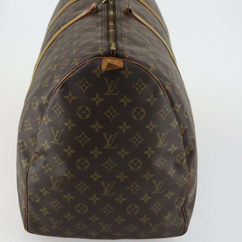 Louis Vuitton Keepall Bag Brown Canvas Fair condition - Model View