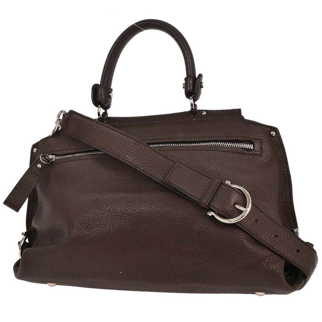 Salvatore Ferragamo Sofia Satchel Brown Leather Good condition - Back View