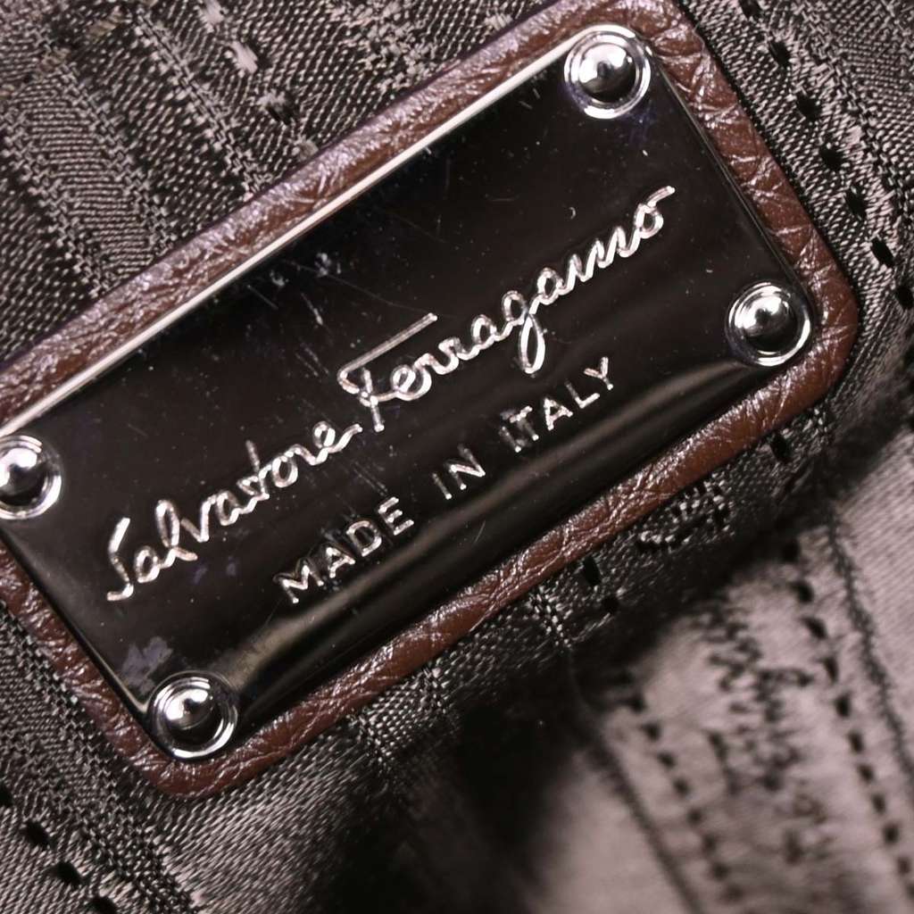 Salvatore Ferragamo Sofia Satchel Brown Leather Good condition - Model View