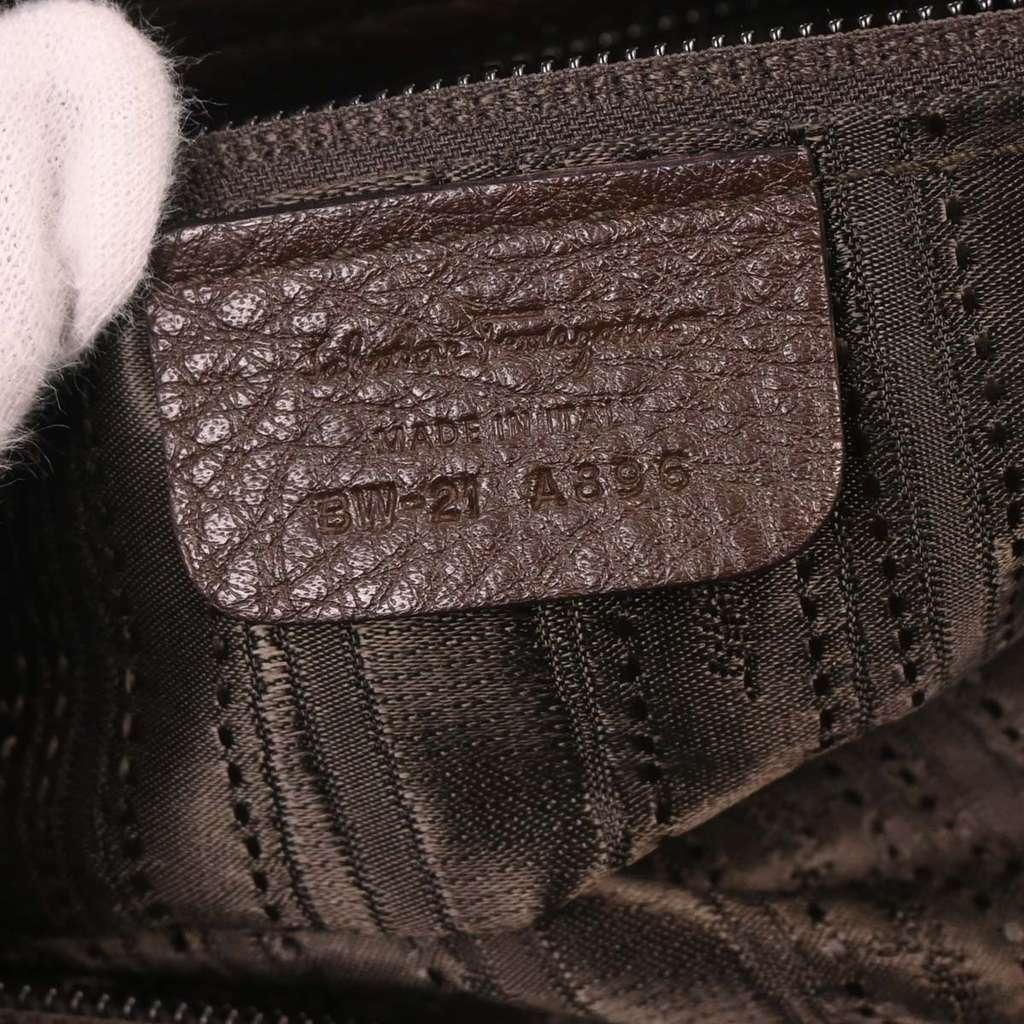 Salvatore Ferragamo Sofia Satchel Brown Leather Good condition - Box View