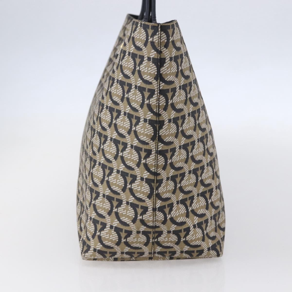 Salvatore Ferragamo Gancini Travel Tote Navy Canvas Good condition - Model View