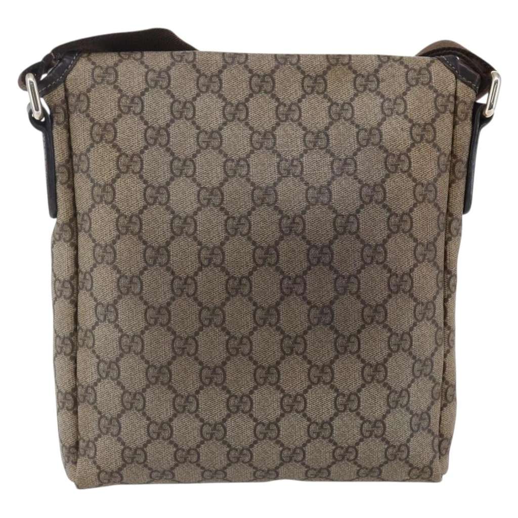 Gucci Flap Messenger Beige Canvas Good condition - Back View