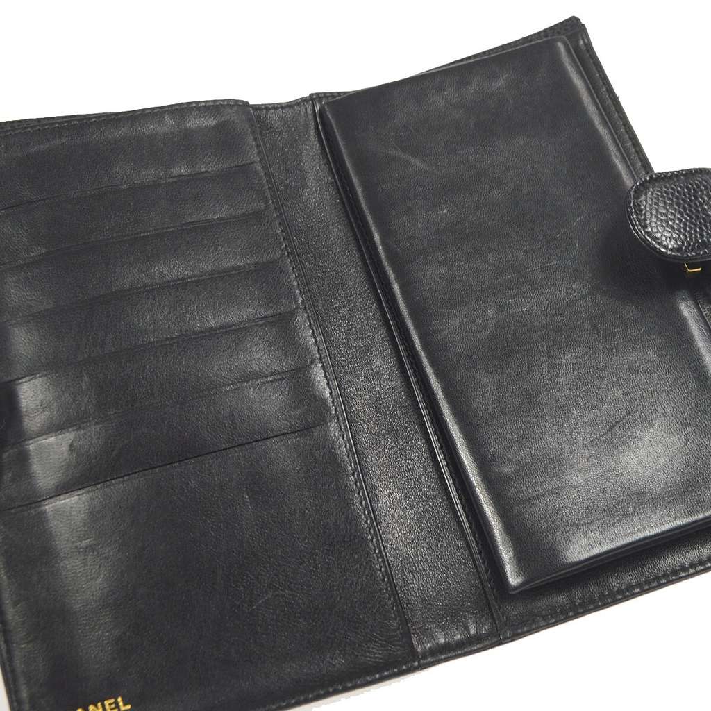 Chanel Timeless CC French Wallet Black Leather Good condition - Inside View
