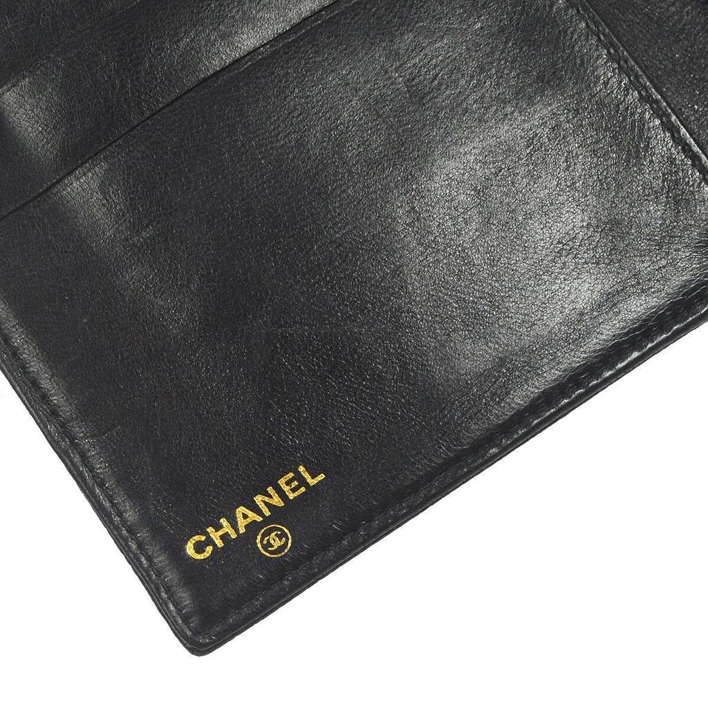 Chanel Timeless CC French Wallet Black Leather Good condition - Box View