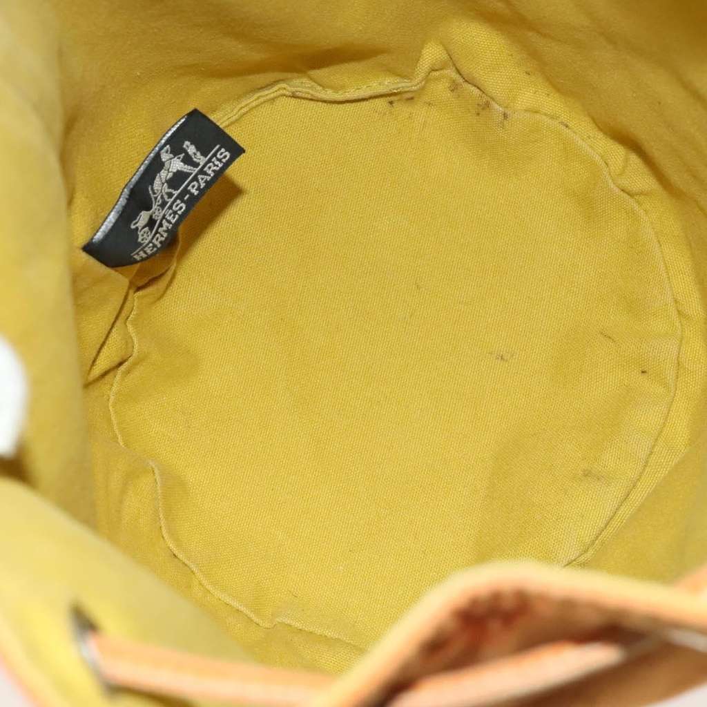 Hermès Polochon Mimile Drawstring Backpal Orange Canvas Good condition - Box View