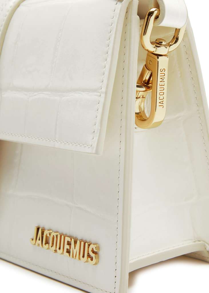 Jacquemus Le Bambino Top Handle Flap Bag White Leather Never worn - Back View
