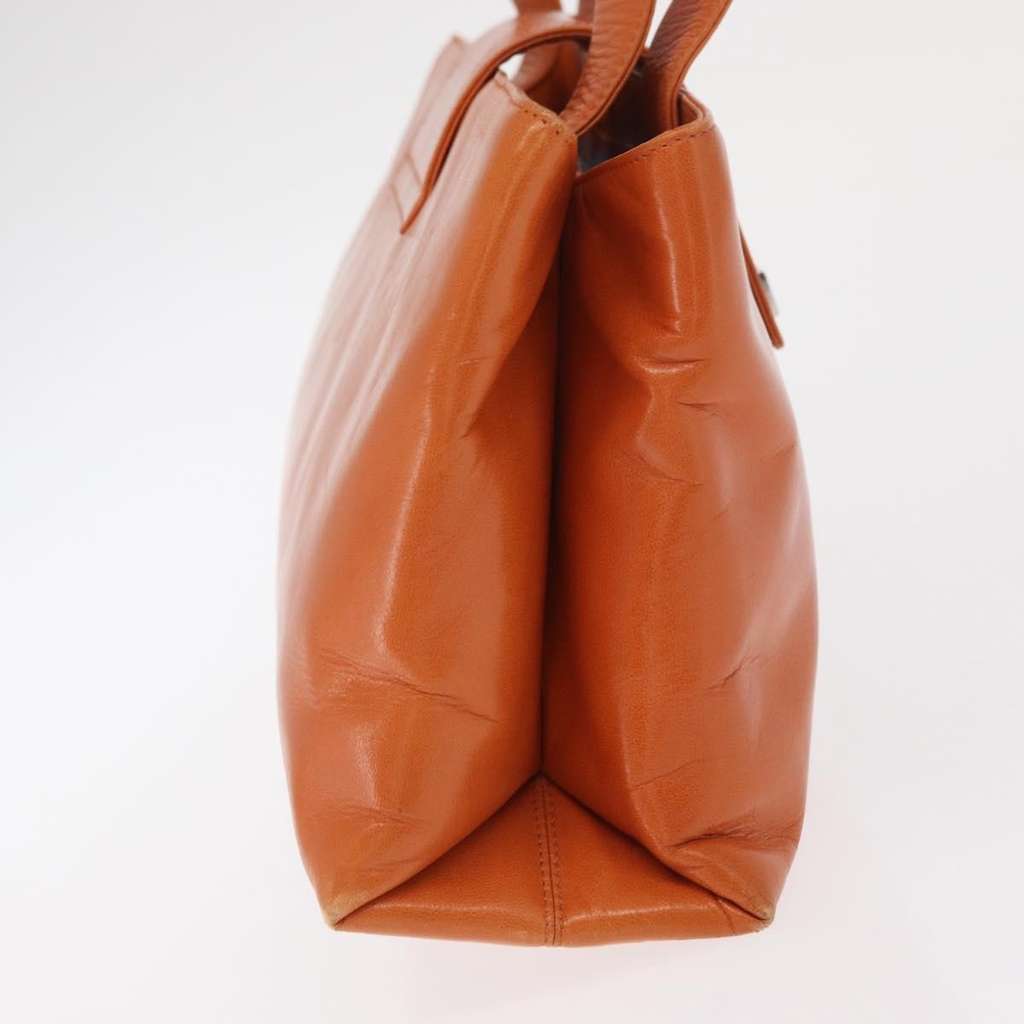 Bvlgari Handbag Orange Leather Fair condition - Model View