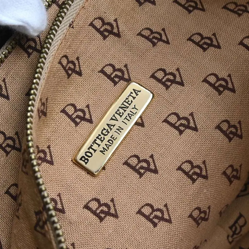 Bottega Veneta Butterfly Handle Tote Brown Suede Good - Model View