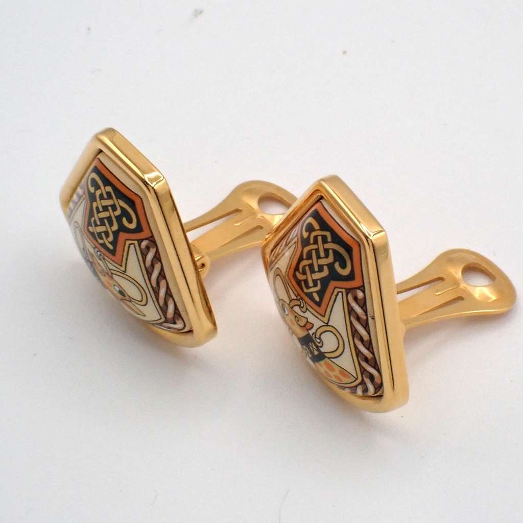Hermès Vintage Clip-On Earrings Gold Good condition - Inside View