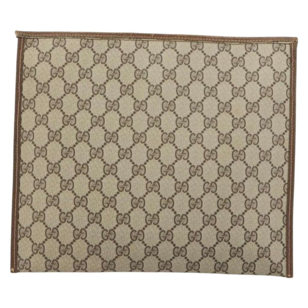 Gucci GG Supreme Clutch bag Beige Good condition - Back View