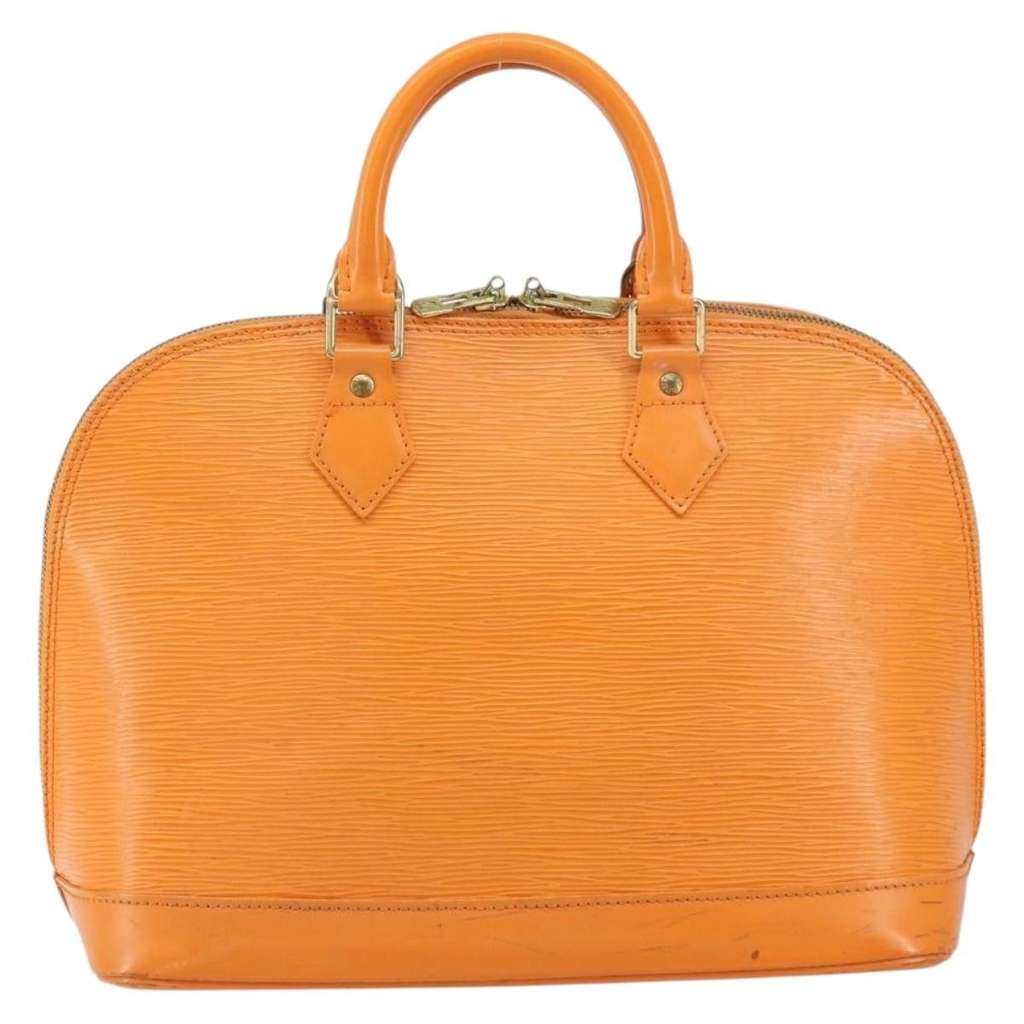 Louis Vuitton Vintage Alma Handbag Orange Leather Good condition - Back View