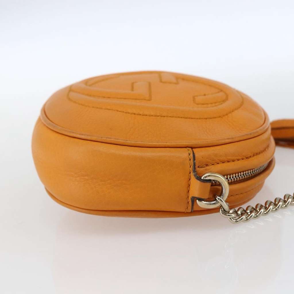 Gucci Soho Chain Bag Orange Leather Good condition - Model View