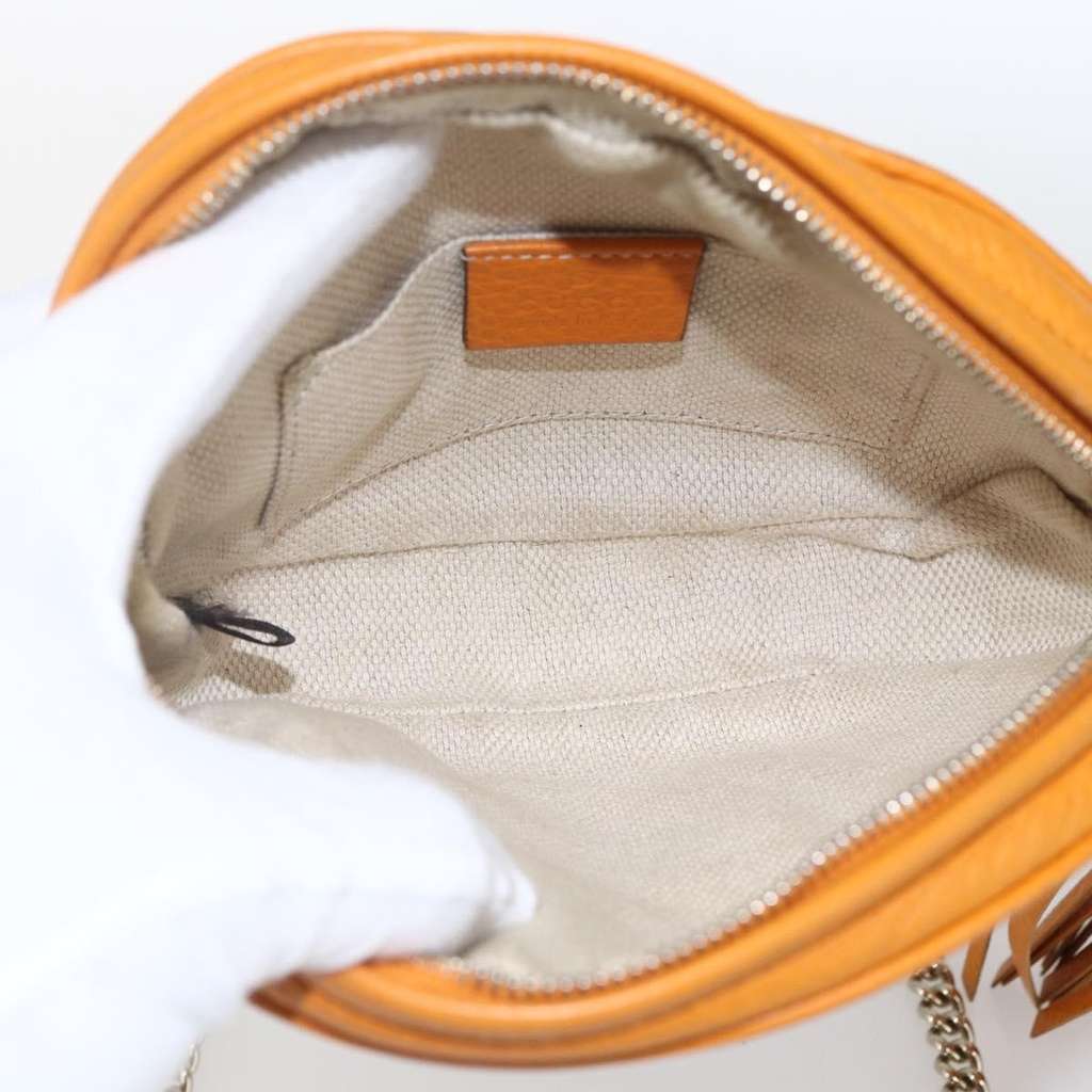 Gucci Soho Chain Bag Orange Leather Good condition - Box View