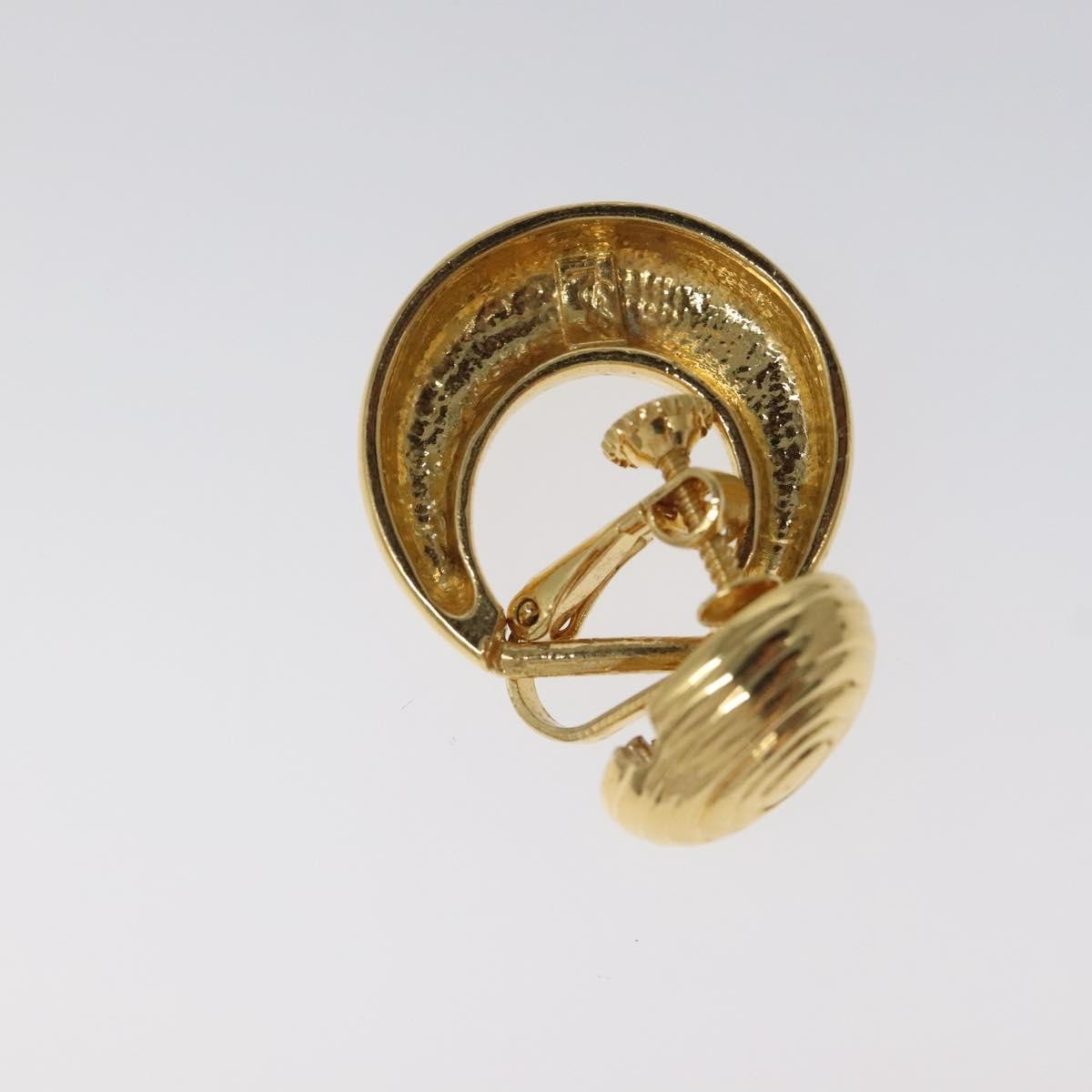 Saint Laurent Vintage earrings Gold Metal Good condition - Box View