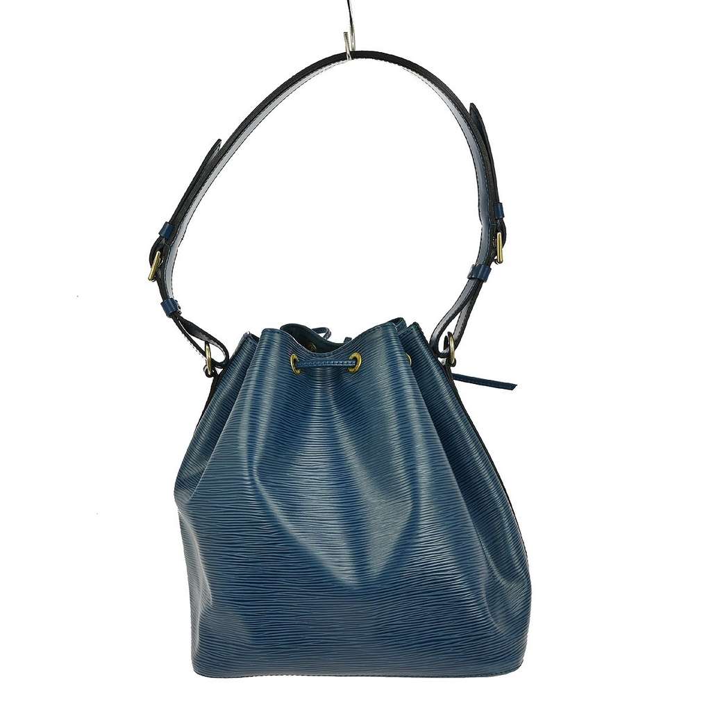 Louis Vuitton Petit Noe Handbag Blue Leather Fair condition - Back View