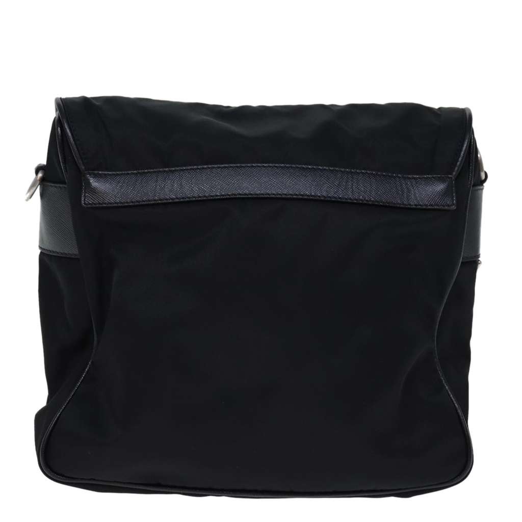 Prada Buckle Messenger Bag Black Good condition - Back View