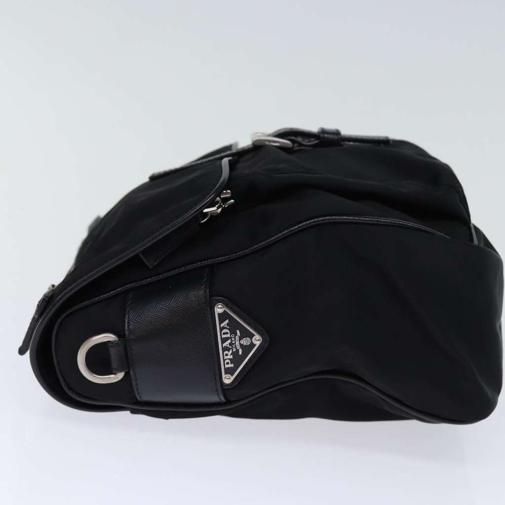 Prada Buckle Messenger Bag Black Good condition - Model View