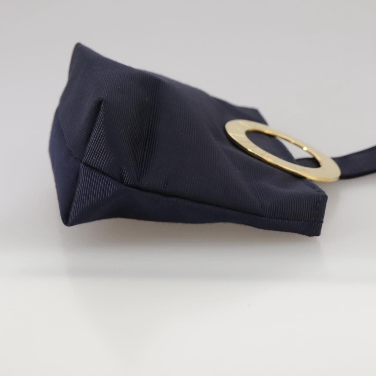 Celine Circle Logo Pouch Navy Good condition - Model View