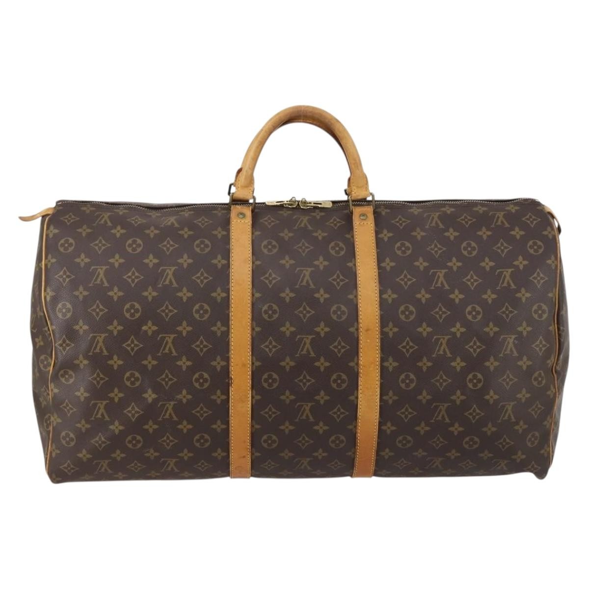 Louis Vuitton Keepall Bag Brown Canvas Good condition - Back View