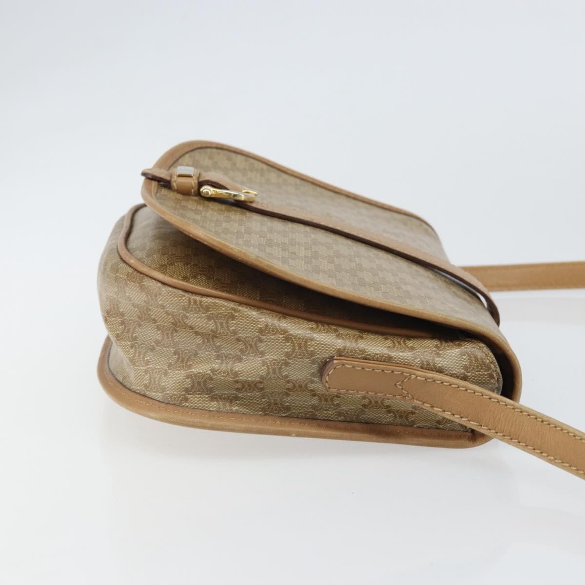 Celine Vintage Macadam Shoulder Bag Beige Canvas Good condition - Inside View