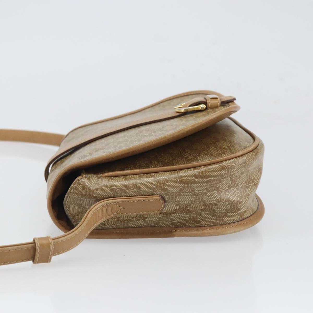 Celine Vintage Macadam Shoulder Bag Beige Canvas Good condition - Model View