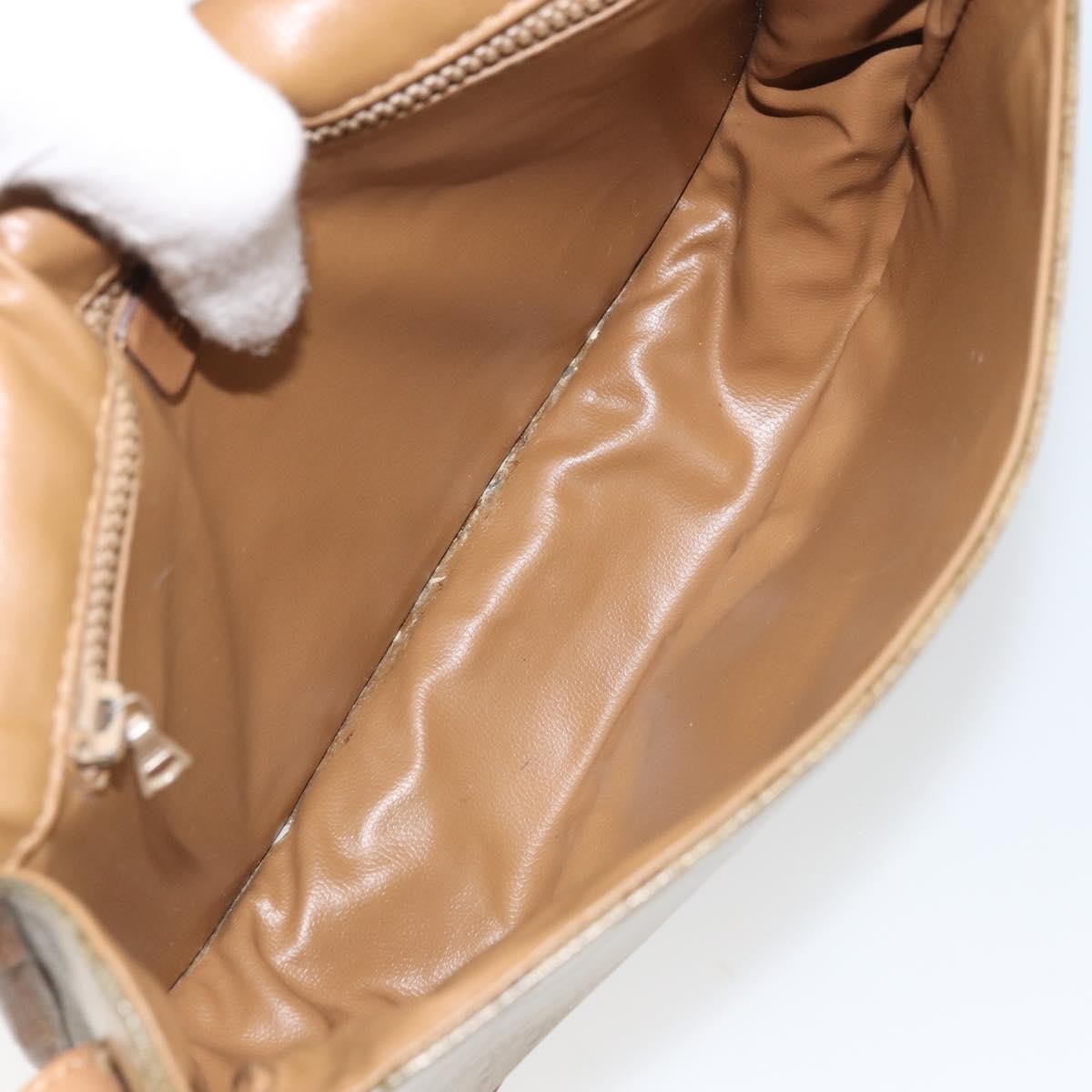 Celine Vintage Macadam Shoulder Bag Beige Canvas Good condition - Box View