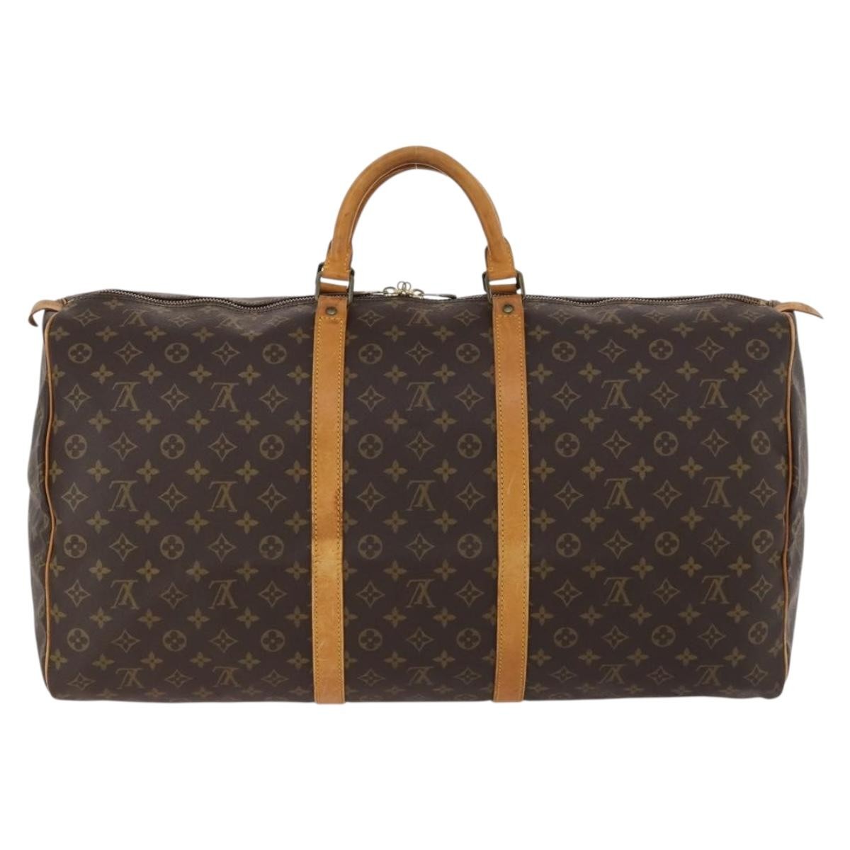 Louis Vuitton Keepall Bag Brown Canvas Fair condition - Back View