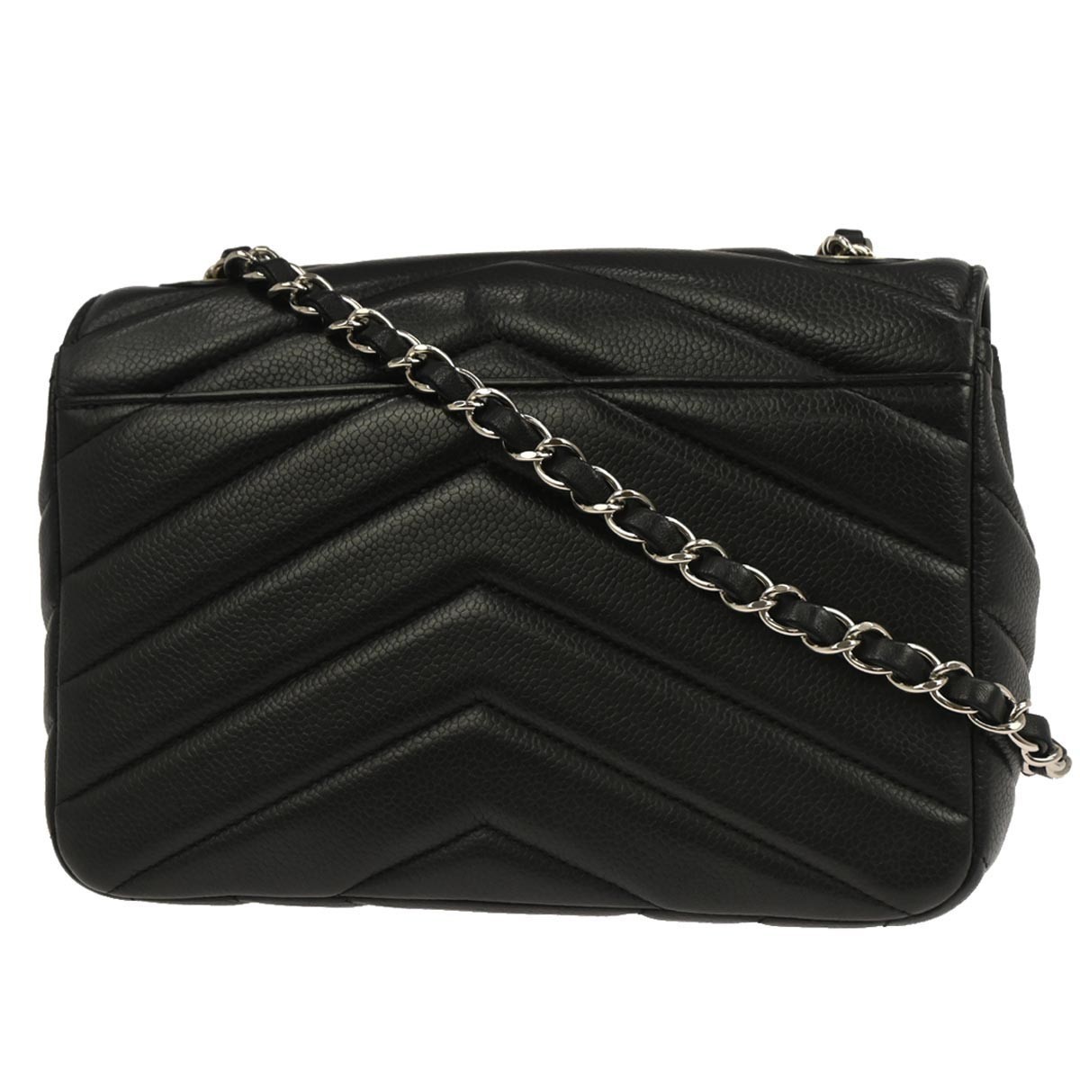 Chanel Data Center Envelope Flap Bag Black Leather Good condition - Back View