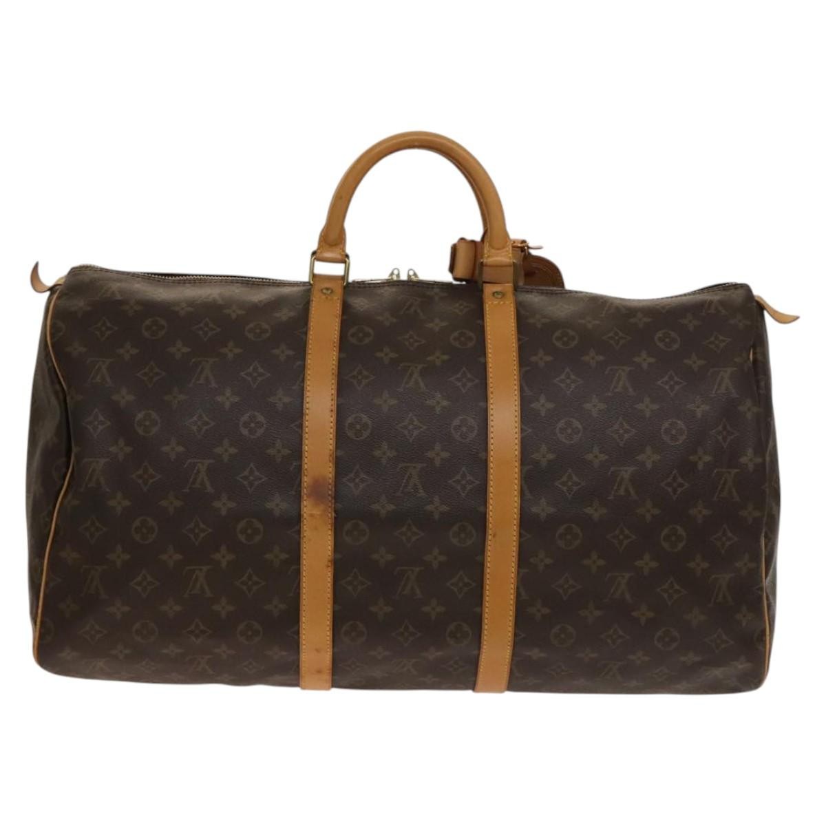Louis Vuitton Keepall Bag Brown Canvas Fair condition - Back View