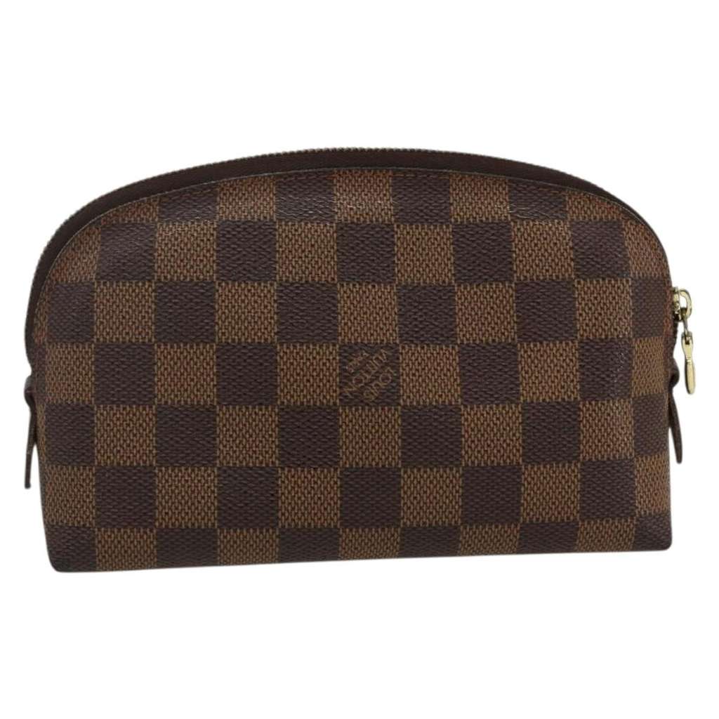 Louis Vuitton Cosmetic Pouch Brown Canvas Fair condition - Back View