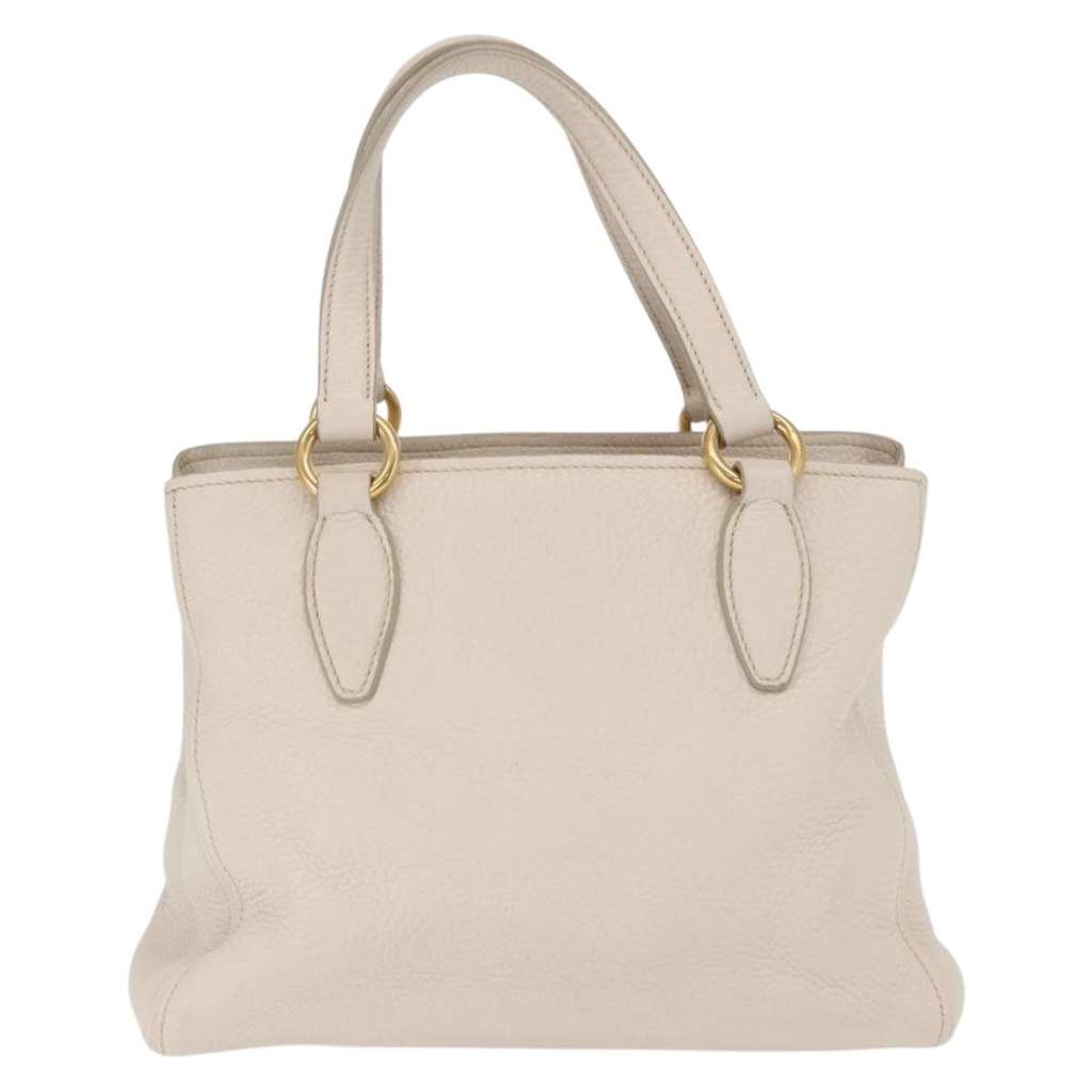 Miu Miu Phenix Convertible Tote White Leather Good condition - Back View