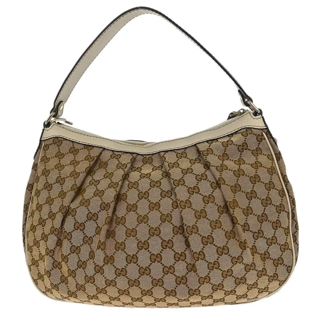Gucci Sukey Hobo Beige Canvas Good - Back View